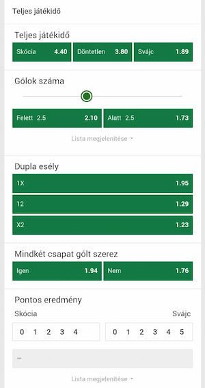 Skócia-Svájc 2. forduló