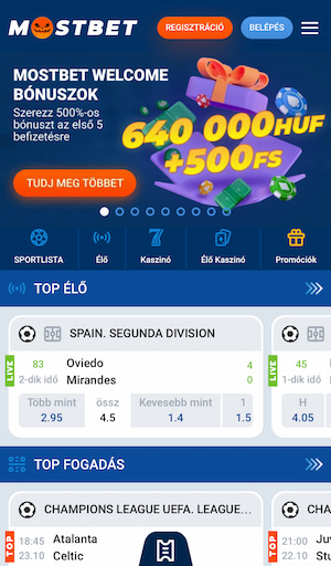 Mostbet fogadás